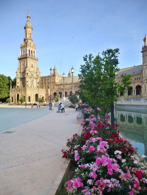 スペイン スペイン広場のタイル画、セビリア』セビリア(スペイン