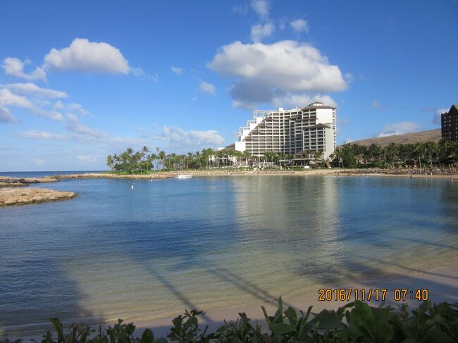 2016 11 16 <br />ハワイ・オアフ島コオリナ　<br />周囲海 スーパー、バイキング 黒キャノンNo.19<br /><br />手前の建物：Aulani, A Disney Resort &amp; Spa<br />先の建物：フォーシーズンズ（元、JW Marriott Ihilani Ko Olina Resort &amp; Spa）