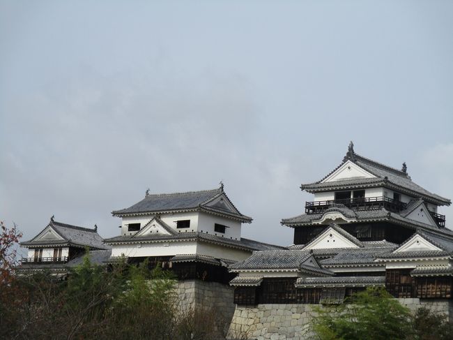 ２泊３日の夫婦旅行、道後温泉に２泊しましたが、２日めと３日めの午前中は松山市内を観光しました。<br />２日めは道後温泉駅から松山市駅まで坊ちゃん列車に乗車、その後路面電車で大街道まで戻り、秋山兄弟生誕地と松山城を見学しました。昼食後には郊外電車に乗って松山観光港まで行き、再び市街地に戻って、愛媛県美術館、坂の上の雲ミュージアム、萬翠荘を見学しました。３日めは松山城二之丸史跡庭園を見学後、路面電車の城北線経由でＪＲ松山駅まで行きました。<br />市内見学には空港で購入した２Ｄａｙチケットが役に立ちました。坊っちゃん列車には乗れませんが、いよてつの路面電車、郊外電車、空港リムジンを含む路線バスが２日間乗り放題でした。路面電車のＪＲ松山駅、松山市駅、道後温泉駅を結ぶ城南区間は、３系統以上の電車が各１０分間隔で運行しているので、大変便利です。あと我々は購入し忘れましたが、坊っちゃん列車、松山城ロープウェイ・リフト往復券、松山城天守閣観覧券、二之丸史跡庭園入園券がセットになった「松山城らくトクセット券」はお得だと思います。<br />今回は見学スポットを絞り込んだことで、松山観光港と愛媛県美術館以外のスポットをじっくりと時間をかけて観ることができました。でも道後温泉と松山市内の両方を満喫するには、３泊は必要だと思いました。