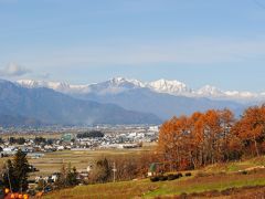 秋の信州へ　その３　高台から北アルプスの景色を満喫～人気の上條で昼食～安曇野ちひろ美術館～松本市内ではしご酒。