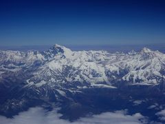 感動!ポロポロ 涙がとまりません、ネパールカトマンズへの旅　その１　中国国際航空でカトマンズへ　ヒマラヤ俯瞰