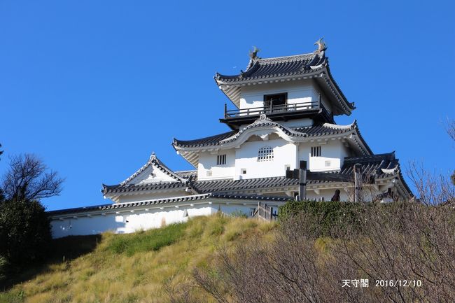 　１００名城巡りも、いよいよ終盤には入ってきました。今回は東海地方の５城を駆け足になりましたが、１泊２日で訪ねてきました。１日目は、武田勝頼軍と織田・徳川連合軍の戦いになった長篠城址です。２城目は、山内一豊が改修した掛川城、ここは再建された天守閣が現存しています。静岡市内で宿泊後、ホテルから徒歩１０分余の徳川家康が隠居城にした駿府城を訪ねました。そして三島の方へ移動し、北条氏が築城した小田原城の支城に位置づけられる山中城を訪ね、最後の５城目は北城早雲が本拠とした小田原城を訪ねました。ここは復興天守閣が再建されていました。今回の５城で９１城となり、後９城で１００名城達成となります。<br />　写真は掛川城天守閣(復元）です。