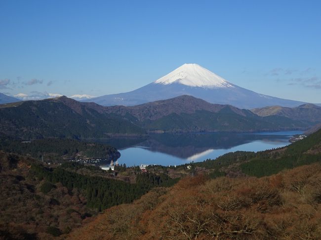 青春18きっぷを使って土日の旅。出発当初は全く違う計画でしたが、静岡駅付近から富士山が綺麗に見えたので、急遽予定を変更。静岡と箱根の富士山展望スポットを巡ってきました。<br /><br />＜過去に訪れた富士山展望スポット＞<br />金時山（2013.12）<br />http://4travel.jp/travelogue/10842404<br />新倉山浅間公園（2014.02）<br />http://4travel.jp/travelogue/10862141<br />高川山（2014.04）<br />http://4travel.jp/travelogue/10874319<br />富士芝桜まつり、河口湖、竜ヶ岳（2014.05）<br />http://4travel.jp/travelogue/10889062<br />九鬼山（2014.12）<br />http://4travel.jp/travelogue/10961924<br />丹沢、愛鷹山（2015.12）<br />http://4travel.jp/travelogue/11086737