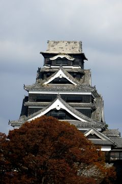 2016.11熊本出張旅行2終-ラーメン赤組，ホテル日航熊本，昼間の熊本城，二の丸公園　城見櫓，市役所からの眺め　和食仲むらで昼食