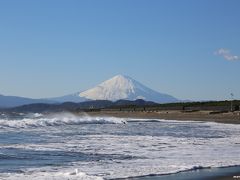 2016 年の瀬の富士山ビューイング：茅ヶ崎海岸＆鎌倉稲村ヶ崎