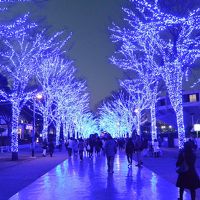 忘年会の前にイルミネーションを楽しみました：東京ガーデンテラス紀尾井町、青の洞窟SHIBUYA