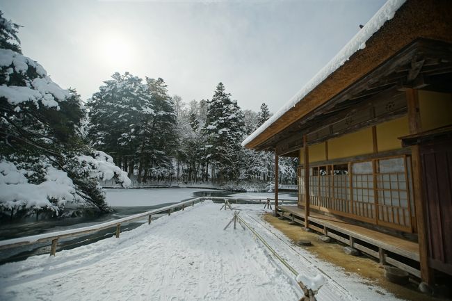 　宮城県大崎市岩出山にある、旧岩出山伊達藩の学問所が昨年解体復元されました。<br /><br />同じ緯度の山形側はこの日積雪2メートルを超えたが、こちら太平洋側は、積雪5センチ位。<br /><br />陸羽東線有備館駅の真向かいにあります。<br /><br /><br /><br />***************<br />カメラ<br />ソニーα7ＲⅡ　レンズ　キヤノンＥＦ16-35Ｆ2.8<br />　　　画像サイズ42Ｍを7-8Ｍに処理。<br />