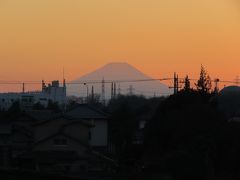 1月21日、ふじみ野市から見られた美しい影富士