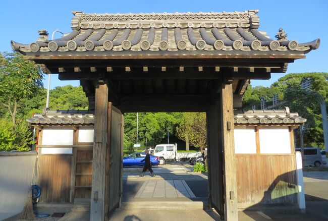 2015秋、実相院と福重寺(15/19)：亀宝山・福重寺：山門、福重寺石標、修復工事中の本堂