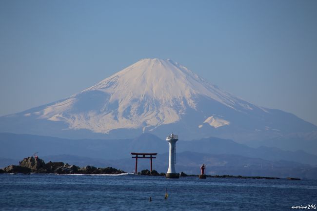 三浦半島には富士山のビューポイントがいくつもありますが、葉山の森戸海岸から眺める富士山が気に入っています。<br />（プロフ写真にも使用しています。）<br />この日も、空気が乾燥した快晴となり、富士山がくっきりと見えそうなので散歩に出掛けました。<br />