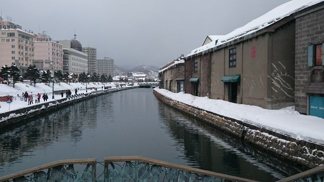 今日はいつもより少しだけ早起きをして（いつもは行動開始がお昼過ぎ）小樽へ出掛けました。<br />なぜかというと、小樽にある『石原裕次郎記念館』が今年の8月で閉館と聞いたから…。<br />かなり以前行った思い出はあるのですが、もう一度行きたくなってしまいました。<br />雪景色の小樽運河も見られて大満足！<br />この日の夕食は楽しみにしているお寿司屋さんを予約していたので、観光もそこそこですすきのへとんぼ返り。<br />さて、どんな1日になりますやら。