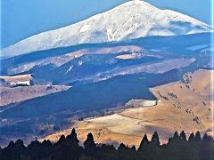 山鹿⇒杖立温泉　阿蘇山周辺　広大な雪景色！☆凍結路に注意/最前席の眺め