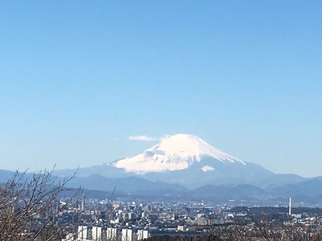  北鎌倉から住宅街を抜けて登って行くと登り口があり、少し急かなと思いながら登り着くと、見晴台が見えます。そこからの眺めは、気持ち良い位、富士山が綺麗だし、大島も見え、横浜のランドマークも見えます。桜の咲いた時期もいいかもしれません。