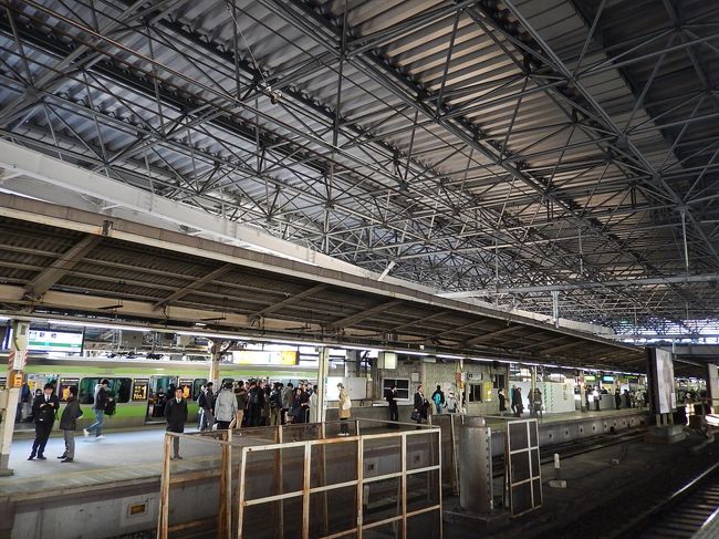 2月24日、午後4時20分過ぎに新橋駅に到着した。その後の新橋駅の改装状況は各ホームの古い屋根が取り払われて全駅を覆う大屋根の工事がだいぶん進行しているようであった。<br /><br /><br />〇新橋駅の改装工事について・・説明文による<br />JR東日本は10年から新橋駅の改良工事を進めており、駅舎を刷新する予定だ。各ホームにそれぞれあった老朽化した屋根を撤去して、全ホームを覆う大屋根を架ける。改修後の外観の印象は大きく変わる。 <br />　さらに、JR山手線と京浜東北線のレンガアーチ高架橋を耐震補強する。駅構内は混雑緩和のため、南北に分かれていたコンコースを一体化。各ホームや地上と地下のコンコースを結ぶエレベーターを設置するなど、バリアフリー工事も進める。 <br /><br /><br />*写真は上野東京ラインのホームから見た新橋駅の改装状況・・大屋根部分