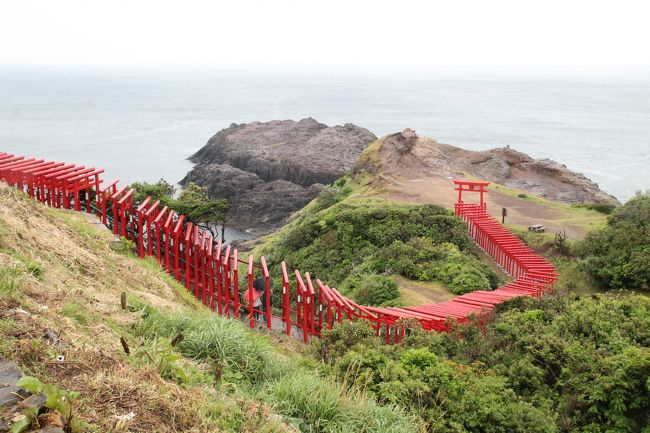 未投稿の旅行記を徐々に掲載。なるべく投稿時と季節感のギャップが出ない投稿にする。<br /><br />2016年のゴールデンウィークを利用して訪問した、山口、島根、鳥取の３県を巡る旅。この旅行では初めて訪れる場所が殆どのため、とても新鮮な気持ちで。軽ワゴンでの車中泊も慣れ、雨天の影響以外は快適な旅に。<br /><br />【1/4】2016.5.5 山口を巡る１ --アーチ橋と決闘の島--<br />【2/4】2016.5.6 山口を巡る２ --メジャーになった橋と千本鳥居、そして日本の礎--（本投稿）<br />　・CMでメジャーになった「角島大橋」<br />　・TV多く取り上げられた「元乃隅稲成神社」<br />　・現代日本の礎を築いた吉田松陰ゆかりの地と萩の町<br />　・日本の開国を支えた産業技術<br />【3/4】2016.5.7 山口/島根を巡る --自然の造形美と世界に認められた銀山--<br />【4/4】2016.5.8 島根/鳥取を巡る --駆け巡り駆け上がる島根/鳥取メジャースポット--<br /><br />この旅でも複数のリベンジスポットが生まれた。再訪が楽しみだ。<br />