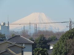 3月8日、ふじみ野市から見られた富士山