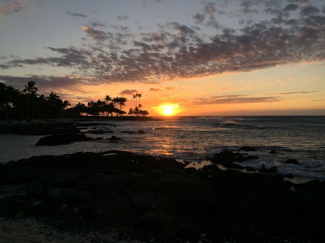 主人の会社のご褒美旅行で、一週間のハワイ旅行へ♪<br />現地でお小遣いも頂き、出費ゼロというステキな一週間でした（＾－＾<br /><br />真っ青な空と海、白い雲・・・<br />最高のリラックス旅行となりました。<br /><br />宿泊したフェアモント・オーキッドはビーチが美しく、夕日が最高の素晴らしいホテルでした。<br /><br />ご褒美をいただけるくらいがんばってくれた主人に感謝です！！<br />今考えると、この旅行を最後に夫婦二人きりの旅行は当分なさそうので、良い思い出となりました。<br /><br />■ハワイ島でのんびり①<br />http://4travel.jp/travelogue/11222913<br />Day 1:フェアモント・オーキッドでのんびり<br />Day 2:ホテルでシュノーケリング、ランチはザ ショップス アット マウナ ラニのトミーバハマのレストランへ。ディナーはマウナ ラニ ベイ ホテルのカヌーハウス。<br /><br />■ハワイ島でのんびり②<br />http://4travel.jp/travelogue/11223179<br />Day 3:ケアラケクア湾でシュノーケリング、ホテルで星空ピクニック<br />Day 4:強風でホエールウォッチングは中止、ホテルでまったり　＆　ショッピングモールへ　ディナーはルースズ クリス ステーキ ハウス<br /><br />■ハワイ島でのんびり③<br />http://4travel.jp/travelogue/11223389<br />Day 5:ホテルでシュノーケリング、午後はホエールウォッチングへ<br />Day 6:帰国