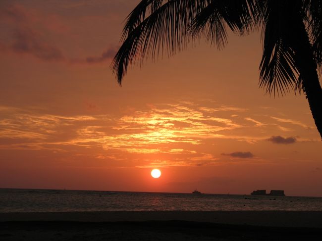 アラモアナビーチの夕暮れ!!!