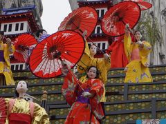 日立風流物の日立から常陸太田と水戸の街歩き（一日目）～ユネスコの無形文化遺産に登録された巨大な屋台は、からくり人形が意外にぎこちない動き。それはそれとして、桜祭りと一体となった和やかな雰囲気を楽しみます～