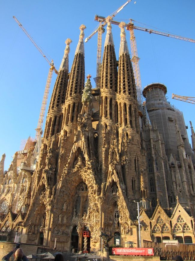 旅行５日目の予定は<br />・９時　Sagrada Familia見学(45分塔の予約)<br />・午後　カサパトリチョ見学　<br />・21時30分　フラメンコ見学<br /><br />旅行６日目にしてやっとやっと！感動もひとしおの１日になりそう。感動のあまり、独り言やブツブツ説明が多い旅行記になりました。(笑)<br /><br />これからの旅のざっと予定は<br />Barcelona4泊(私7泊)した後、電車でCordoba移動1泊、バスでGranada2泊した後に又バスでMalaga1泊(私2泊)の後、帰国。大阪組8泊、私12泊の日程です。<br /><br />(１)ハジメマシテのスペイン ★Day1-１準備＆Barcelona到着http://4travel.jp/travelogue/11205045<br />(2)★Day1-2　優美な音楽堂でバイオリンコンサート<br />http://4travel.jp/travelogue/11207525<br />(3)黒い聖母様にお願い事★Day2-1Montserrat探訪<br />http://4travel.jp/travelogue/11210213<br />(4)大聖堂に感動・欲にまみれた私でも★Day2-2　Montserrat探訪<br />http://4travel.jp/travelogue/11210775<br />(5)異空間の教会・Colonia GüellにてGaudlを思ふ★Day3<br />1http://4travel.jp/travelogue/11213681<br />(6)絶品ランチと夜景にうっとり★Day3-2<br />http://4travel.jp/travelogue/11213826<br />(7)Barcelonaの守護聖人にお参り＆新アパートに大満足★Day4-1<br />1http://4travel.jp/travelogue/11213827<br />(8)やっぱり天才・若きGaudiの出世作の街灯＆Plau Güell★Day4-2<br />http://4travel.jp/travelogue/11213828<br />(9)かしまし5人娘の珍道中・晩年のGaudiの傑作・カサミラと活気あふれる市場ランチ★Day5<br />http://4travel.jp/travelogue/11228969