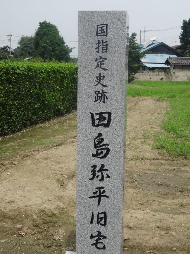 世界遺産に登録されたばかりの群馬の境町島村新地の田島弥平旧宅とそれに関連する埼玉の深谷の渋沢栄一生地と尾高惇忠生家を車で訪れました｡<br /><br />(見た目は普通の農家ですが､何故､世界遺産になった理由)<br />何故､明治時代の日本の養蚕が世界的に評価され､世界遺産にまでなったかという事は､当時､ﾖｰﾛｯﾊﾟの養蚕事業が病気の為､壊滅的になり､日本の蚕種(蚕の卵)が良種という事で注目されました｡後で紹介しますが､そのため､ここ新地の田島弥平や田島弥三郎等が蚕種を持って､明治初めﾖｰﾛｯﾊﾟに行き日本の蚕種が良種である事を明らかにし､ﾖｰﾛｯﾊﾟの養蚕事業が復活しました｡日本の優良な蚕種を生産する技法である清涼育(ここ島村新地で考案されました｡)が日本から世界に広まったという事で世界遺産に選ばれた理由だそうです｡なお､ここ新地は蚕種の販売でお金が入り､そのお金で江戸より学者を呼び学問所を開きました｡その為､幼少時の深谷の血洗島の渋沢栄一もここ新地に学問を習いに来ていました｡<br />{旅程}<br />①7/23(水)<br />自宅6:50-国道17ｰ熊谷･深谷ﾊﾞｲﾊﾟｽｰ旧中山道ｰ牧西で右折8:30島村に着き､<br />1)島村蚕のふるさと園(P)-畑の中を歩いて､境島小学校の敷地内の<br />2)田島弥平旧宅案内所(ﾋﾞﾃﾞｵ上映9:00-展示資料解説9:10-現地ｶﾞｲﾄﾞ9:30(約30分)です｡(ｶﾞｲﾄﾞさんはたまたま､旧宅に住んでおられる田島英雄さんでした｡)<br />3)島村蚕種業績碑 島村見本蚕園 田島弥平顕彰碑を見て､旧宅に入ります｡<br />4)東門 香月楼跡 新蚕室跡 別荘 井戸 主屋 番犬のﾓﾝ吉 鳥居 石燈篭 氏神様  貞明皇后行啓記念碑 桑場 表門より外に出て､他の建物を見ます｡<br />5)桑麻館(氏神様) 進水館 宗盛館 群馬埼玉県境 有隣館 對青盧等を見学し､案内所に戻ります｡<br />6)田島弥平旧宅案内所の資料館を詳しく見ます｡<br />7)車で利根川の島村渡し舟 島村教会を見て､深谷に向かいます｡<br />(深谷は埼玉県なので次のﾌﾞﾛｸﾞに分けました｡)<br />