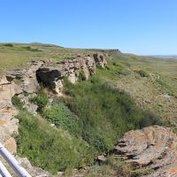 アメリカ３州・カナダ２州、国境沿いドライブの旅２週間２０１６　４０、世界遺産　Head-Smashed-In Buffalo Jump