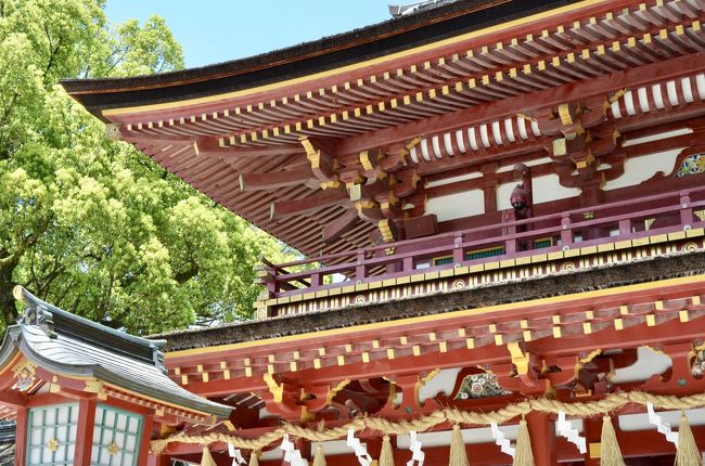 4月のある日、オットと私の休みの日が一致したので、オットの母が「たまには一緒にどこか出かけてきたら?」と言ってくれた。<br /><br />名古屋から九州へ引越しして早2ヶ月。<br />前回の旅行記で書きましたけど、私は新幹線通勤しているくせに、この2ヶ月全然どこにも行っていない!<br />じゃ、ありがたくお出かけさせていただきます。<br /><br />でも、どこに行こうかな。<br /><br />それなら「太宰府天満宮」に行ってみなくっちゃ!<br />名古屋に住んでる頃からずっと行ってみたかったし、九州に住んでるなら必須だよね!<br /><br />というわけで、快晴の空の下、太宰府天満宮へ小旅行です。