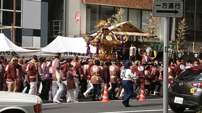 　５月１３日、１４日神田祭が有りました。町々から神輿が出て盛大でした。