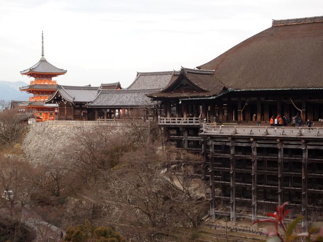 冬の京都ひとり旅【４】二日目・石塀小路・二年坂・産寧坂の早朝散歩と清水寺・地主神社　早起きのご褒美は舞台独り占め