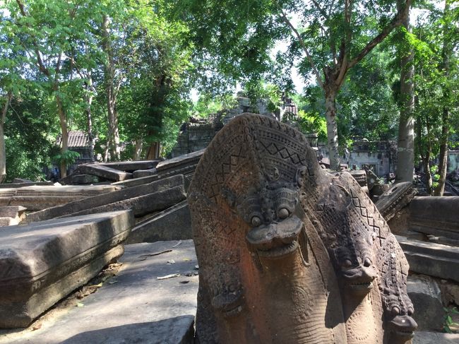 シェムリアップ　アンコール遺跡群　ペンメリア　コンポンクデイの古代橋