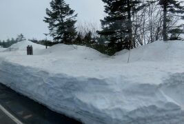 2017春、長野、群馬と栃木の名所(4/26)：4月25日(4)：雪が残る峠越えで草津温泉へ