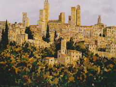 サンジミニャーノ　スケッチ旅行