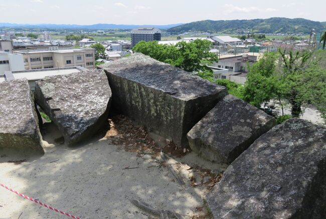 2017初夏、日本百名城の伊賀上野城(4/10)：上野公園、本丸、高石垣、天守からの眺望