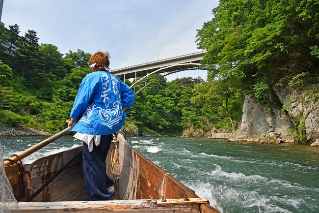 東照宮の陽明門の平成の大修理が終了したのが、数ヵ月前。春休み・GWは大混雑だったようだ。そろそろ人出が減ってくる頃と、新緑の季節でもある5月末に、装いも新たになった東照宮見学と初の鬼怒川ライン下りを兼ねて一泊二日のドライブ旅行に出掛けた。<br /><br />大まかな予定としては、1日目に【世】日光の社寺(東照宮・輪王寺・二荒山神社)見学と鬼怒川温泉泊、2日目に鬼怒川ライン下りと中禅寺湖畔観光を予定しておりほぼ予定通りとなったが、実際に訪れたのは下記のスポットとなった。<br /><br />1日目:東照宮・宝物館、大猷院(輪王寺)、二荒山神社、鬼怒川温泉、鬼怒川ロイヤルホテル泊<br />2日目:鬼怒川ライン下り、華厳の滝、戦場ヶ原、中禅寺湖金谷ホテルカフェ、英国大使館別荘記念公園、イタリア大使館別荘記念公園<br /><br />天気にも恵まれて渋滞・混雑もなく、気持ち良く新緑薫る栃木路のドライブ・世界遺産訪問・観光を楽しむことが出来た。<br /><br />第3回目は、【世】日光の社寺の東照宮・大猷院・二荒山神社観光を終えて、夕方早めに鬼怒川温泉のホテルにチェックイン。翌日、朝一番の鬼怒川ライン下りに乗船した時の模様となる。