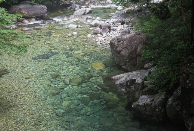 2017梅雨、長野の渓流(2/5)：阿寺渓谷(2)：樽ヶ澤橋、吊橋、島木赤彦歌碑、阿寺国有林