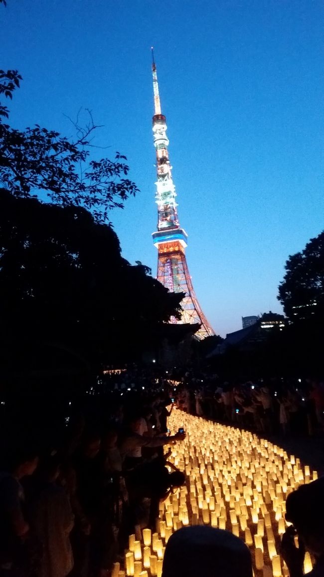 たまたま朝のテレビで　増上寺で七夕の今日だけのイベントを知り<br />来年行こうかな～と思ったが・・<br />仕事帰りに行ってみた。<br /><br />イベントは、１８時から　キャンドルが灯るらしいが・・暗くならないとね～<br /><br />一度帰宅してから出直しすればよかったかな～<br /><br />人が多くて思うように写真が撮れなかった。