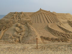 韓国　「行った所・見た所」　釜山・海雲台（砂祭り・足湯）散策