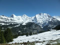 2017GW スイス12：ミューレン　ユングフラウ三山の最高の眺め