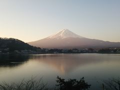 河口湖の年越し！見事な逆さ富士！