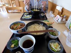 ０１．讃岐うどん福梅の昼食　三島市佐野体験農園 ブロッコリー・赤カブ・キュウリ・ナス・ピーマン・トマトの収獲