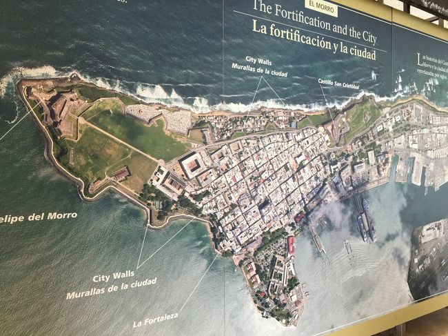 サン・ファン島の砦と要塞の散策をします。半島と橋で繋がっている小さな島だか、歴史的な建造物が多く残されている。島全体が世界遺産に登録されているのだ。
