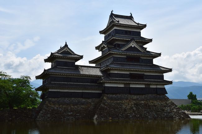高島城、高島古城、松本城、井川城を訪問。