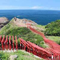 長門の絶景海岸線めぐりとプーチン大統領も泊まった湯本温泉(天気がいいと日本海はとてもきれいです）