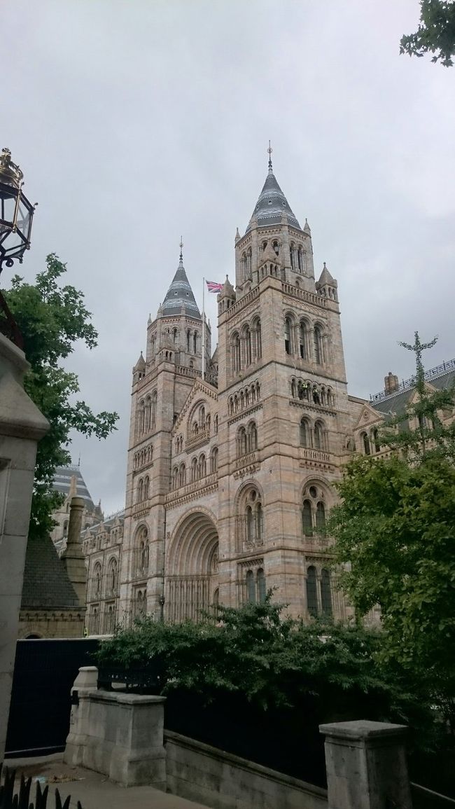 ロンドン6日目、今日はお天気が良くない…という予報だったので、水曜と月曜午後の予定を交換していました。自然史博物館とV＆A博物館に向かいます。ところが地下鉄の中で娘がカメラをホテルに忘れた！と騒ぎ出す。<br />戻ると往復で1時間近くのロスになるから、1人で戻って後からおち合うと提案するが、娘はこういう時に本当に優柔不断で臆病。<br />結局決められず戻れず・・・・ノコノコと博物館まで付いてきた。