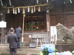 紫陽花と白山神社