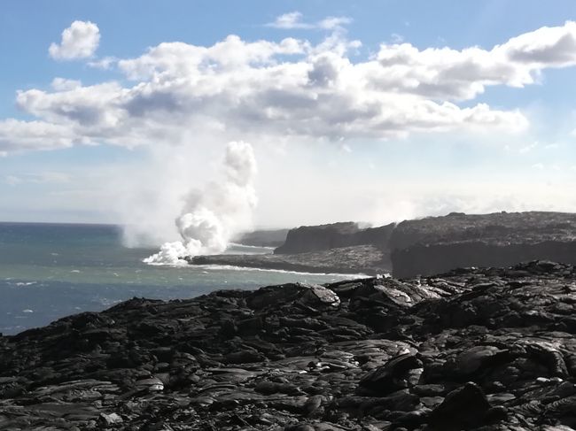 ハワイ島のキラウエア火山は今年も活発に活動中。<br />自分の目で赤い溶岩が見てみたい～ということで今年もハワイ島へ。<br />ヘリで行く、ボートで行く、いろんなアクセス方法があるけれど、<br />我が家は自転車でオーシャンエントリーまで行き、<br />海に流れ込む溶岩を見ることにしました。<br />体力にはあまり自信がないのだけど。。。。<br />さて、どうなるか！？<br /><br />8月11日　　 伊丹→成田→ダニエルKイノウエ（ホノルル）→コナ　ワイコロア泊<br />8月12日　　 ワイコロア→カパルア　　　　　ボルケーノ泊<br />8月13日　　 ボルケーノ→ワイコロア<br />　 14～15日 ワイコロア滞在<br />8月16日　　 ワイコロア→コナ→ダニエルイノウエ（ホノルル）　ホノルル泊<br />　 17～18日 ホノルル滞在<br />8月19日　　 ホノルル→　8月20日 成田→伊丹<br /><br />航空会社　JAL<br />アコモ　　アストンワイコロアコロニーヴィラ（ハワイ島）/アラモアナホテル（オアフ）