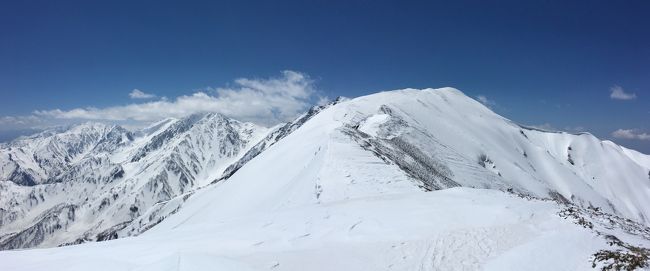 ＧＷの晴れ間に小蓮華山へ日帰りのＢＣスキーへ行って来ました。　