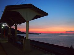 青春１８きっぷの旅　２０１７年夏　松山最後は松山城、そして下灘駅へ行き夕日は撮り逃しちゃったけど素敵な場所でした