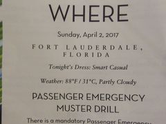 2前泊Fort Lauderdale+24 泊Konigsdam , ★12★Sunday, April 2	Fort Lauderdale, FL	