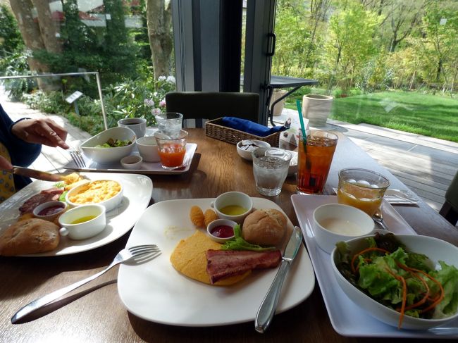 この日の朝食は、前日ランチを頂いた箱根ラリック美術館のカフェ・レストランLYS(リス)で頂きます。<br /><br />ランチは美味しかったものの、コスパは?な感じでしたが、有名なモーニングセットはどんなものか試します。<br />